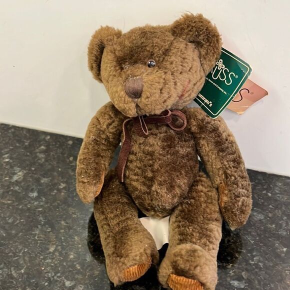 Bixby brown Teddy Bear vintage plush RUSS BERRIE - Picture 1 of 11